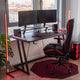 CyberCart Cybercart RGB Gaming Desk with Z-Shaped Sturdy Steel Frame & Carbon Fiber Textured Surface, Ergonomic PC Computer Desk for Gamers-Pre-Order
