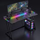 CyberCart Cybercart RGB Gaming Desk with Z-Shaped Sturdy Steel Frame & Carbon Fiber Textured Surface, Ergonomic PC Computer Desk for Gamers-Pre-Order