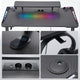 CyberCart Cybercart RGB Gaming Desk with Z-Shaped Sturdy Steel Frame & Carbon Fiber Textured Surface, Ergonomic PC Computer Desk for Gamers-Pre-Order