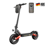 Electric Scooter 1200W T8 with ABE certification, foldable off-road adult e-scooter with 10-inch pneumatic tires, durable frame, and modern design.