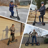 Foldable iX3 electric scooter with 10-inch tires for stable and comfortable urban commuting.