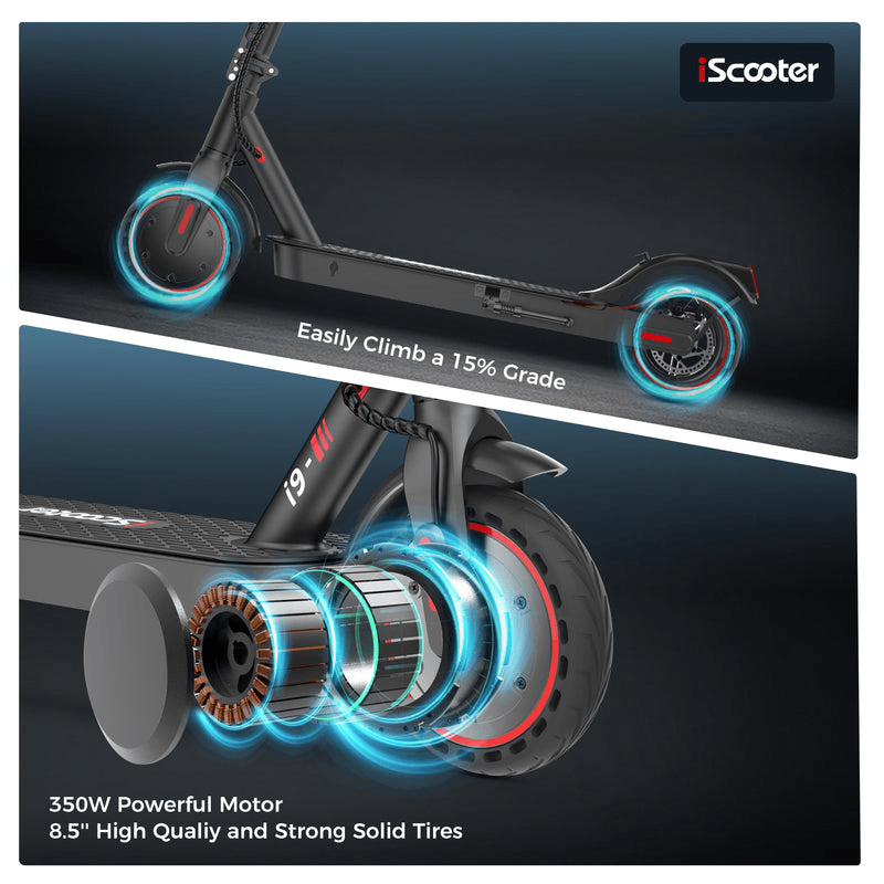 iScooter E-Scooter Electric Scooter 350W Foldable Commuter E-Scooter – i9