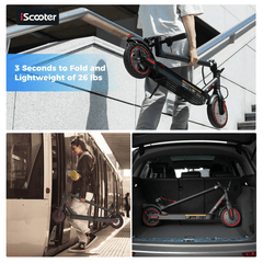iScooter E-Scooter Electric Scooter 350W Foldable Commuter E-Scooter – i9