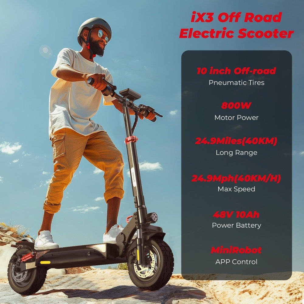 iScooter Off-Road E-Scooter Iscooter iX3 Electric Scooter 800W Foldable Off-Road E-Scooter