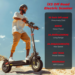 iScooter Off-Road E-Scooter Iscooter iX3 Electric Scooter 800W Foldable Off-Road E-Scooter