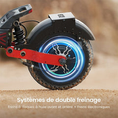 iScooter Skuter Elektryczny Terenowy iX8 Electric Scooter Dual Motor 2400W Folding Off-Road, CE Certified, Dual Motor