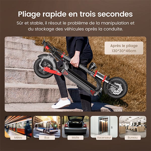 iScooter Skuter Elektryczny Terenowy iX8 Electric Scooter Dual Motor 2400W Folding Off-Road, CE Certified, Dual Motor