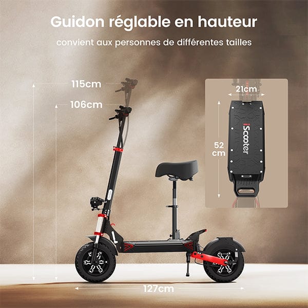 iScooter Skuter Elektryczny Terenowy iX8 Electric Scooter Dual Motor 2400W Folding Off-Road, CE Certified, Dual Motor