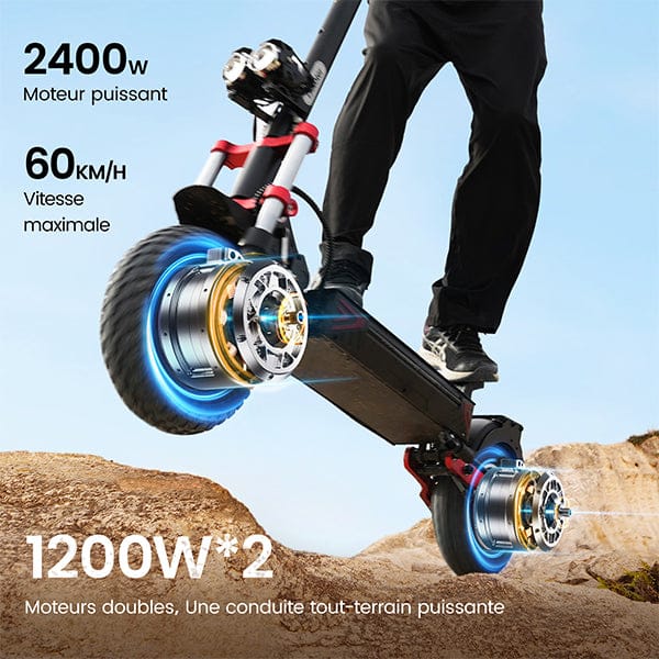 iScooter Skuter Elektryczny Terenowy iX8 Electric Scooter Dual Motor 2400W Folding Off-Road, CE Certified, Dual Motor