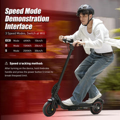 iScooter Commuter E-Scooter W5 City Electric Scooter, 350W Motor, 30km/h Max Speed, LCD Display