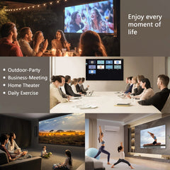 iSinbox Beamer A40-C Projector – 4K UHD WiFi Bluetooth Portable LCD with Autofocus