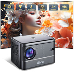 iSinbox Beamer A40-C Projector – 4K UHD WiFi Bluetooth Portable LCD with Autofocus
