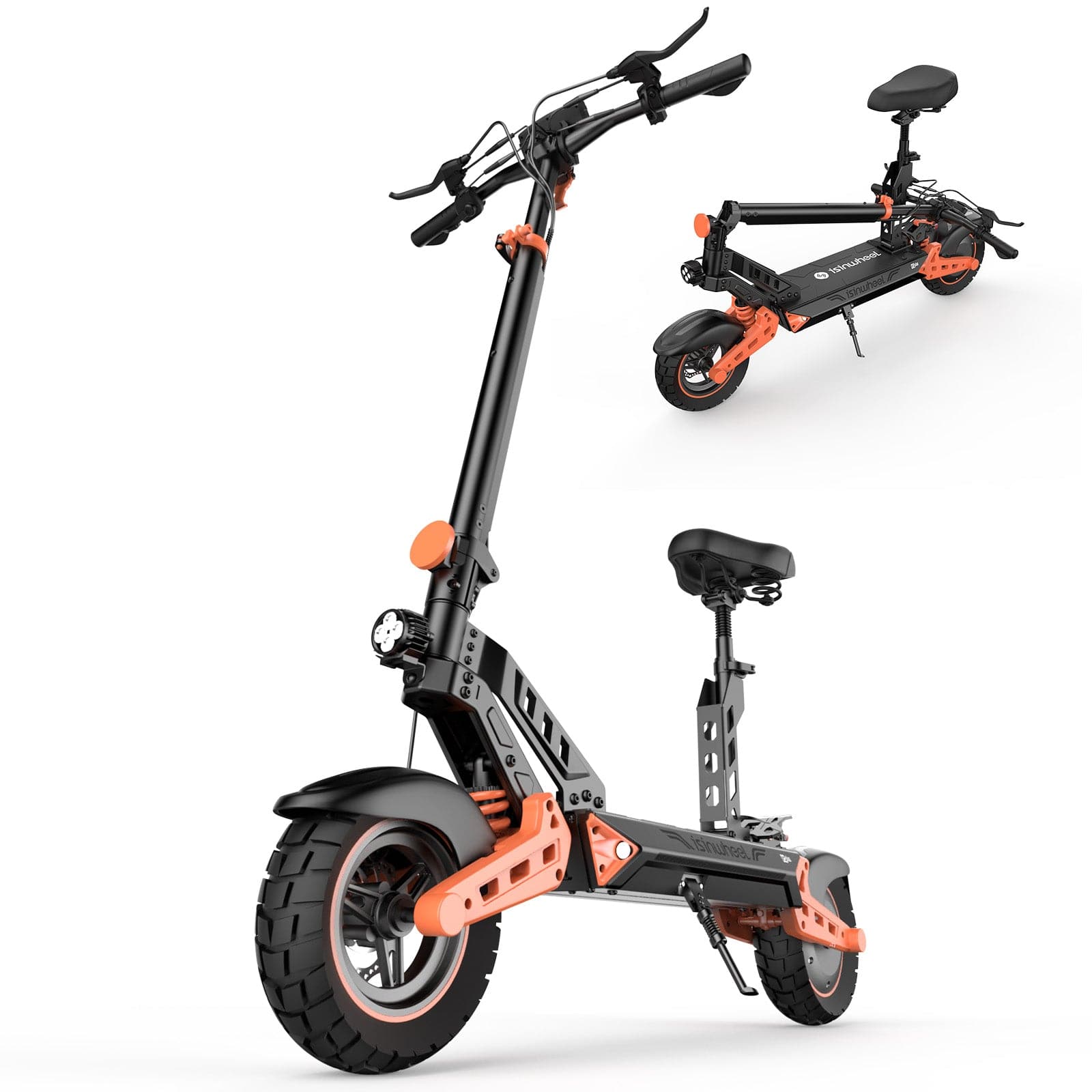 iSinwheel Skuter Elektryczny Terenowy D2Plus Electric Scooter 1000W Folding Off-Road, Range 60-65 km, Powerful Motor