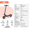 iSinwheel Skuter Elektryczny Terenowy D2Plus Electric Scooter 1000W Folding Off-Road, Range 60-65 km, Powerful Motor