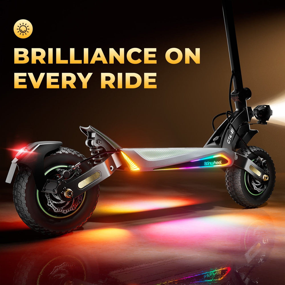 iSinwheel Skuter Elektryczny Terenowy GT4 Electric Scooter TorqueBeast Dual Motor 2400W Off-Road Folding, Range 70-80 km, CE Certified, Powerful Motor