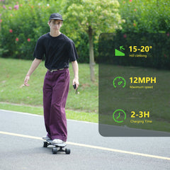 iSinwheel Commuter E-Scooter V6 Electric Skateboard with Remote | 8-Ply Maple & Portable