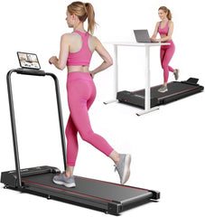 Jagjog Home Treadmill JagJog JT51 Space-Saver Home Treadmill Foldable Compact Walking Pad with Handle Bar 10 km/h CE Approval Electric