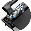A close-up view of a JT31 treadmill's internal mechanism, showcasing intricate gears and components with a digital overlay, highlighting the engineering complexity.