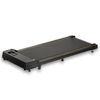 A sleek black treadmill JT31 with a digital display and yellow accents is shown on a white background, featuring a compact and minimalist design ideal for home use.