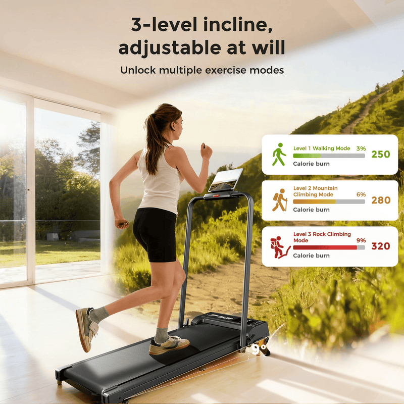 Jagjog Home Treadmill JT52 Home Treadmill APP Connected Foldable Compact Walking Pad 12 km/h, CE Approval Electric Walking Machine