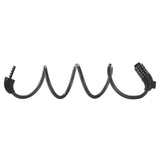 Black bike lock with a combination lock on a white background