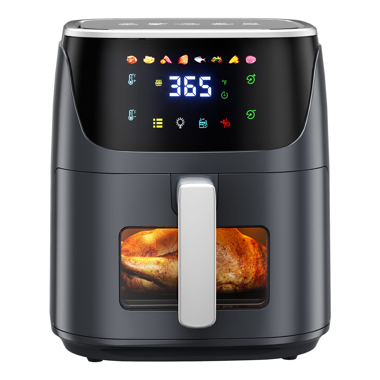 Patbrela Air Fryer 7.5L Oil-Free Air Fryer, 1500W, 8 Pre-Programs with Transparent Window, LED Touchscreen, Max 200°C