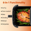 Patbrela Air Fryer Air fryer, 7L capacity, 8 programs, up to 85% less fat, cooking window, touchscreen