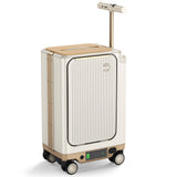 CyberCart Electric Riding Luggage Electric Riding Luggage - 1TB Capacity, 36km Range, 8 MPH, 250W motor, Ultra-Lightweight Smart Travel Companion - PCD2501-White