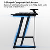 CyberCart 120/140cm LED Gaming Desk with Power Outlets