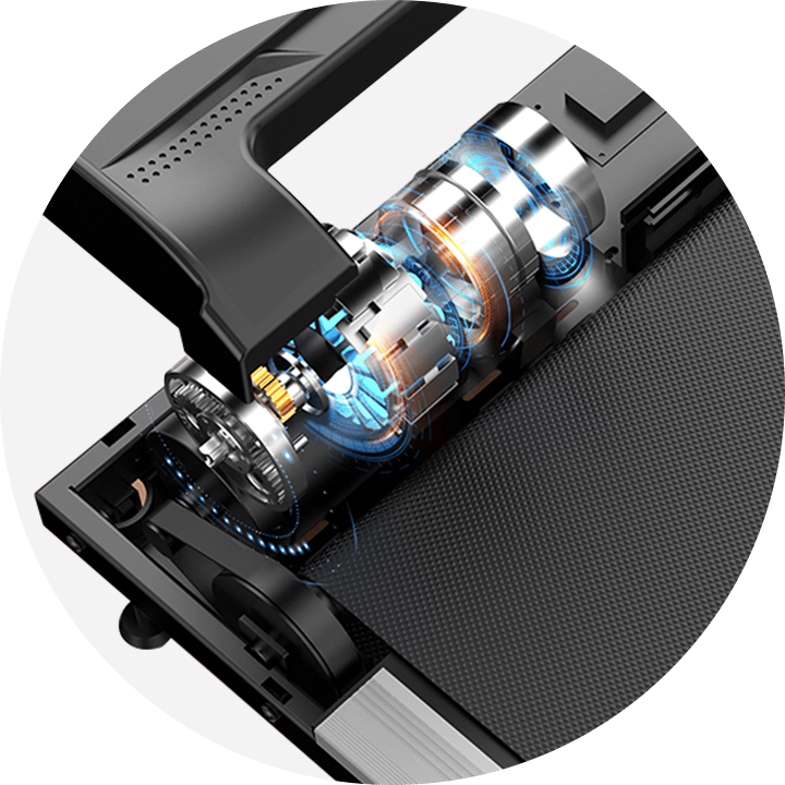 A close-up view of a JT31 treadmill's internal mechanism, showcasing intricate gears and components with a digital overlay, highlighting the engineering complexity.