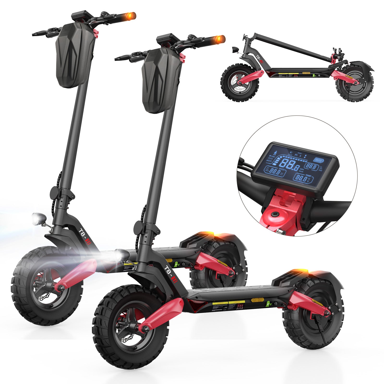 isinwheel T8 Off-Road E-Scooter 1200W Motor 100KM Range
