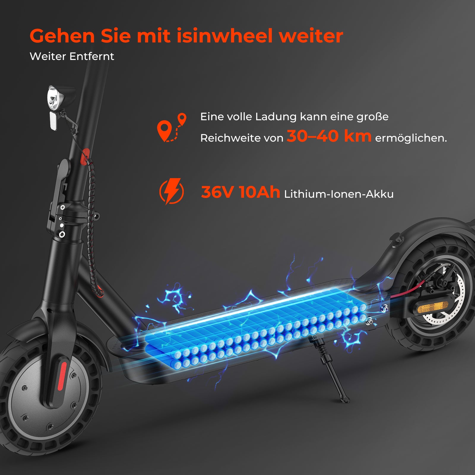 isinwheel E9TMax E-Scooter 500W 24.8 miles