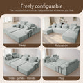 Patbrela sofas Extra-large modular U-shaped sofa with 2 chaise lounges, comfortable corduroy upholstery + memory foam, no assembly required