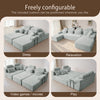 Patbrela sofas Extra-large modular U-shaped sofa with 2 chaise lounges, comfortable corduroy upholstery + memory foam, no assembly required
