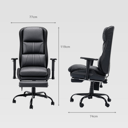 Cybercart RGB LED Gaming Chair with Lumbar Support & Reclining Ergonomic Design