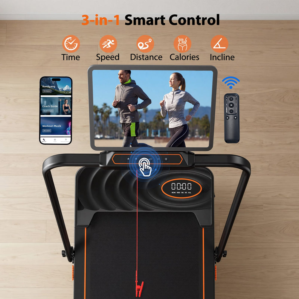 Jagjog Home Treadmill JT53 Home Treadmill with 16% Auto Incline, Foldable Walking Pad