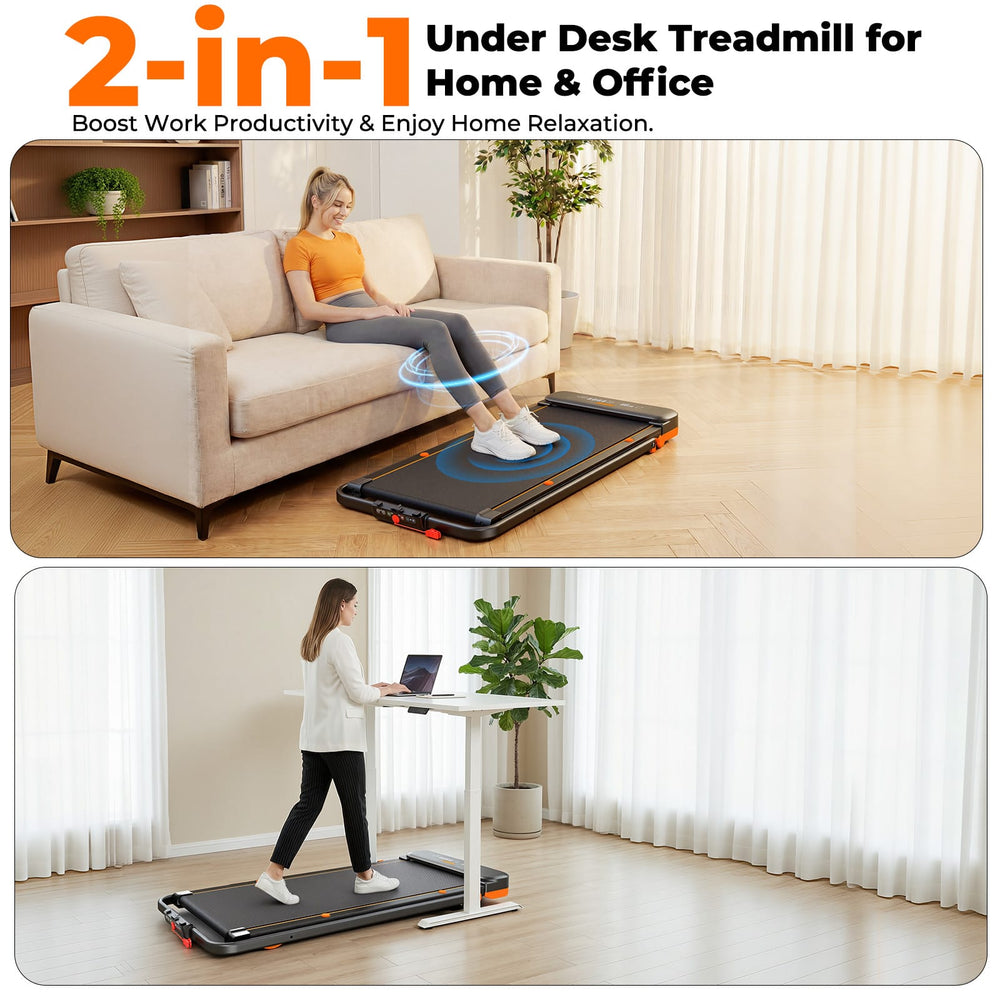 CyberCart JT56 Smart Multi-Functional Walking Pad Treadmill with Servo Motor, 3 Modes (Run/Vibration/Rehab), LED Display & App Control