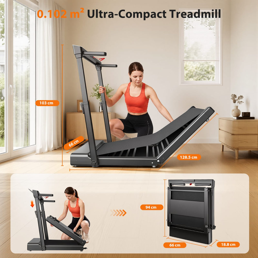 Jagjog Home Treadmill JT57 Folding Treadmill for Home, 136kg Capacity Smart Vertical Storage Machine