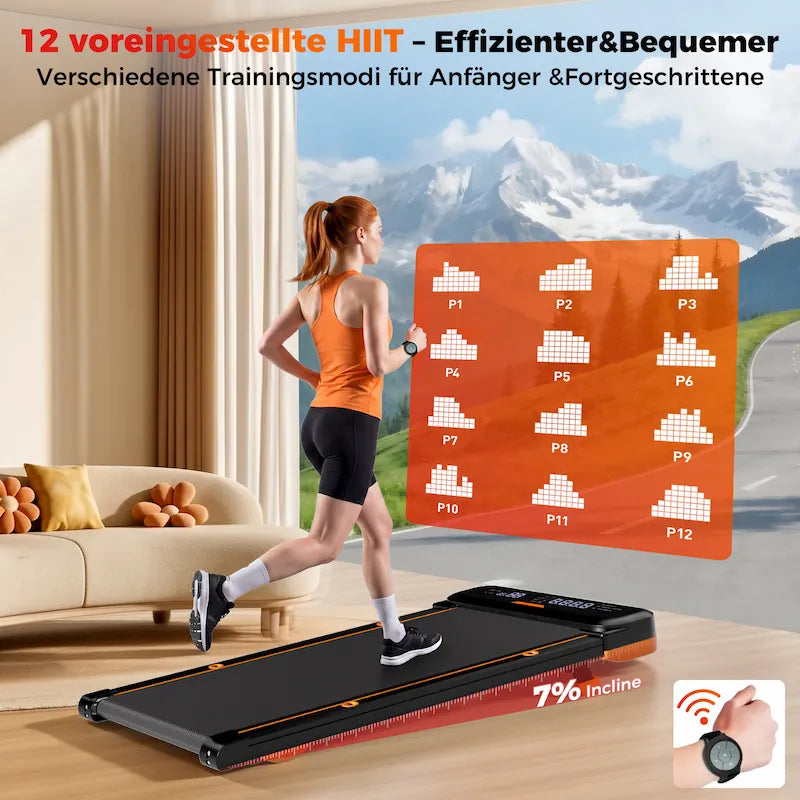 CyberCart JAGJOG JT36 AdaptTrek Treadmill Auto Incline with 12% Automatic Cushioning Walking Pad Under Desk with Smart App 180KG Load