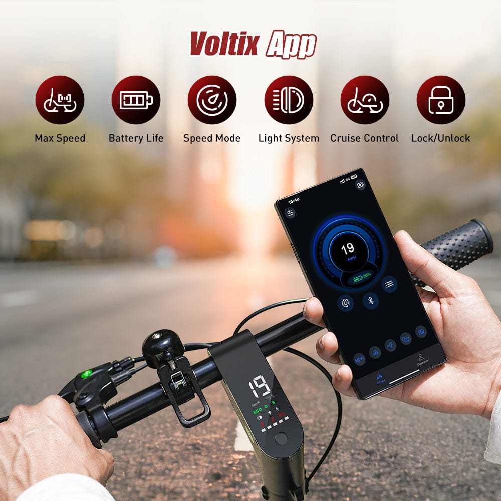 Градски електрични тротинет W5, мотор од 350 W, максимална брзина 30 km/h, LCD екран