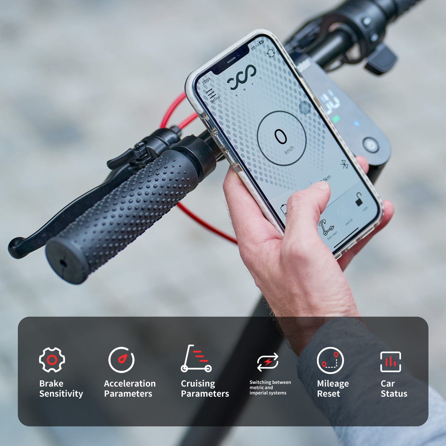 iSinwheel Commuter E-Scooter W8 Electric Scooter, 750W Motor, 48V 14Ah Battery, 9,3 inch Tires, 40km/h Max Speed, 45km Range, Front Disc / Rear Drum Brakes, Front & Rear Swingarm Spring Suspension