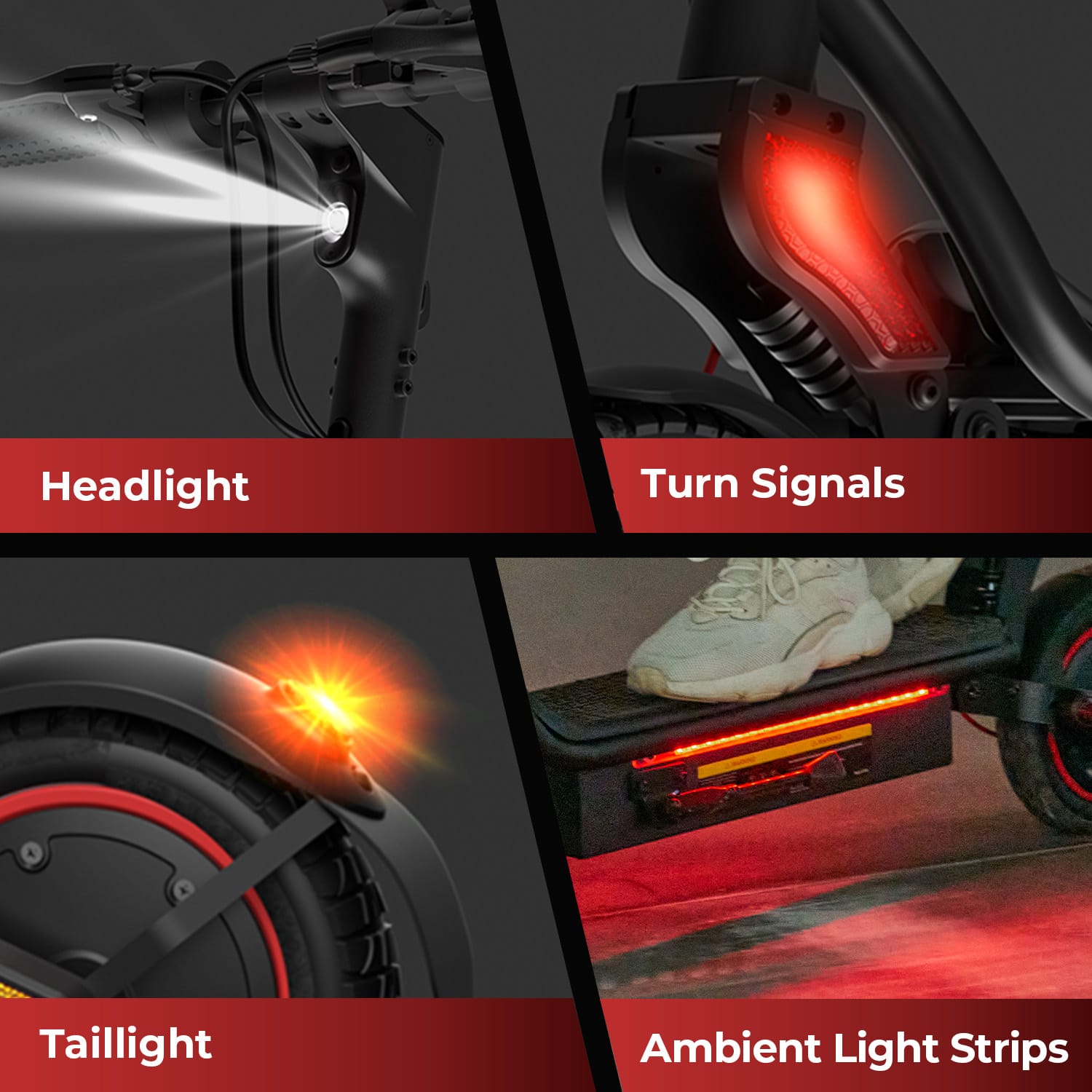 iSinwheel Commuter E-Scooter W8 Electric Scooter, 750W Motor, 48V 14Ah Battery, 9,3 inch Tires, 40km/h Max Speed, 45km Range, Front Disc / Rear Drum Brakes, Front & Rear Swingarm Spring Suspension
