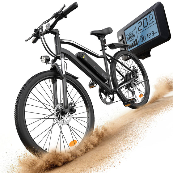 CyberCart Commuter E-Bike EB3 Electric Bicycle with CE Certificate, 26" Tires, 100 km Range