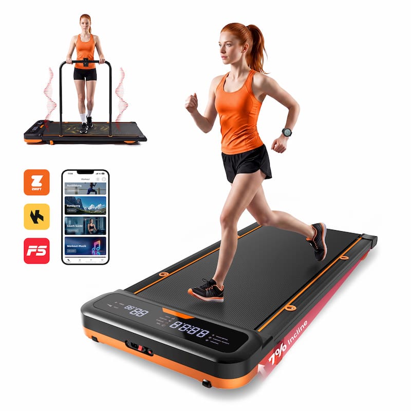 CyberCart JAGJOG JT36 AdaptTrek Treadmill Auto Incline with 12% Automatic Cushioning Walking Pad Under Desk with Smart App 180KG Load