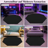 CyberCart Cybercart Octagonal Noise-Cancelling Gaming Chair Mat, Non-Slip Hardwood Floor Protector Rug