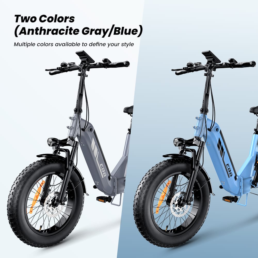 CyberCart Commuter E-Bike EB8 Foldable Electric Fat Bike – Range Up to 144 km