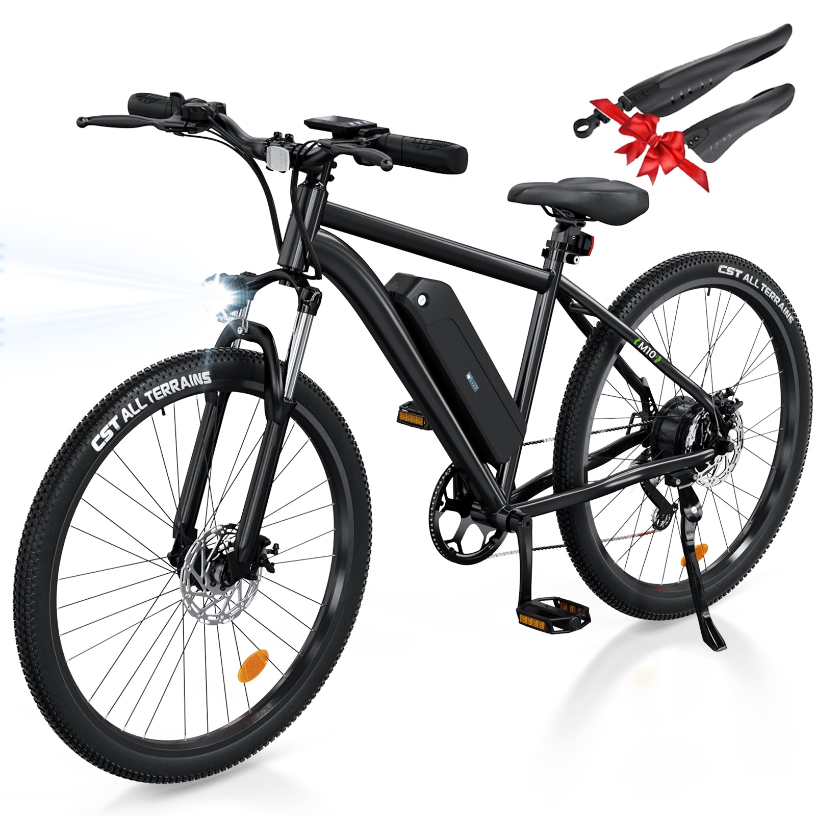 Electric Mountain Bike M10, 100KM Range 26" E-Bike for Long-Distance Commuting & Off-Road, CE Certified