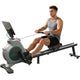 CyberCart Magnetic Rowing Machine with 16 Levels & App Compatible