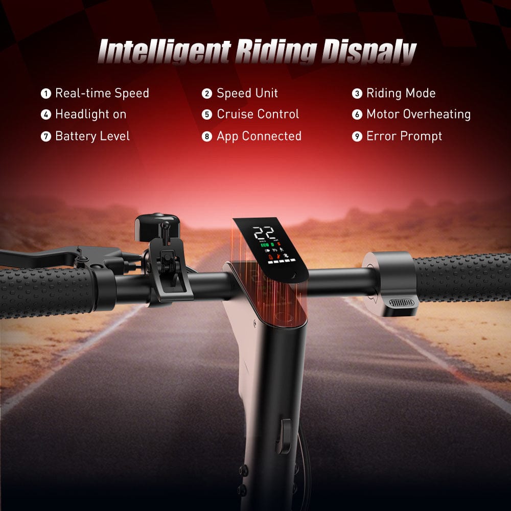 Градски електрични тротинет W5, мотор од 350 W, максимална брзина 30 km/h, LCD екран