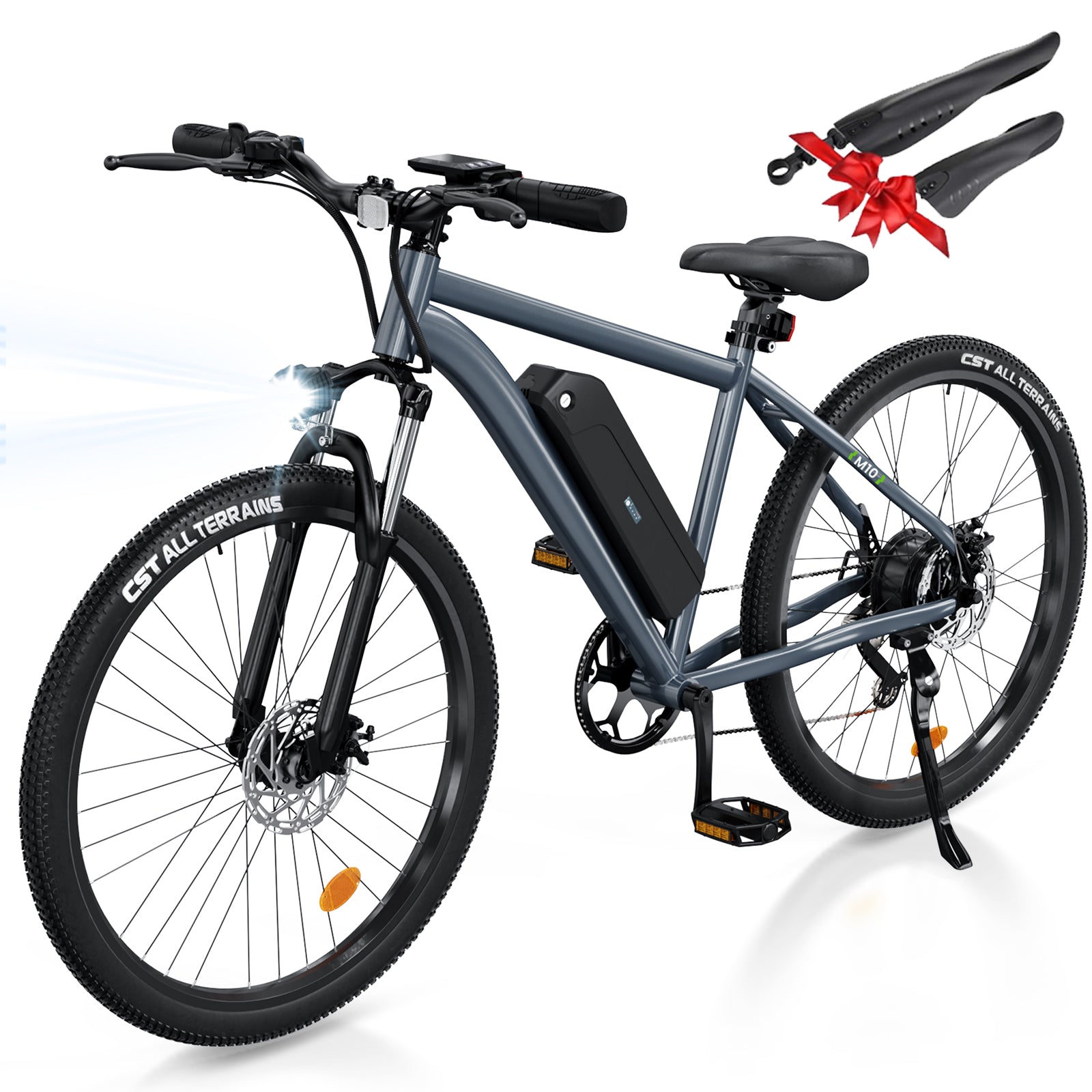 Electric Mountain Bike M10, 100KM Range 26" E-Bike for Long-Distance Commuting & Off-Road, CE Certified